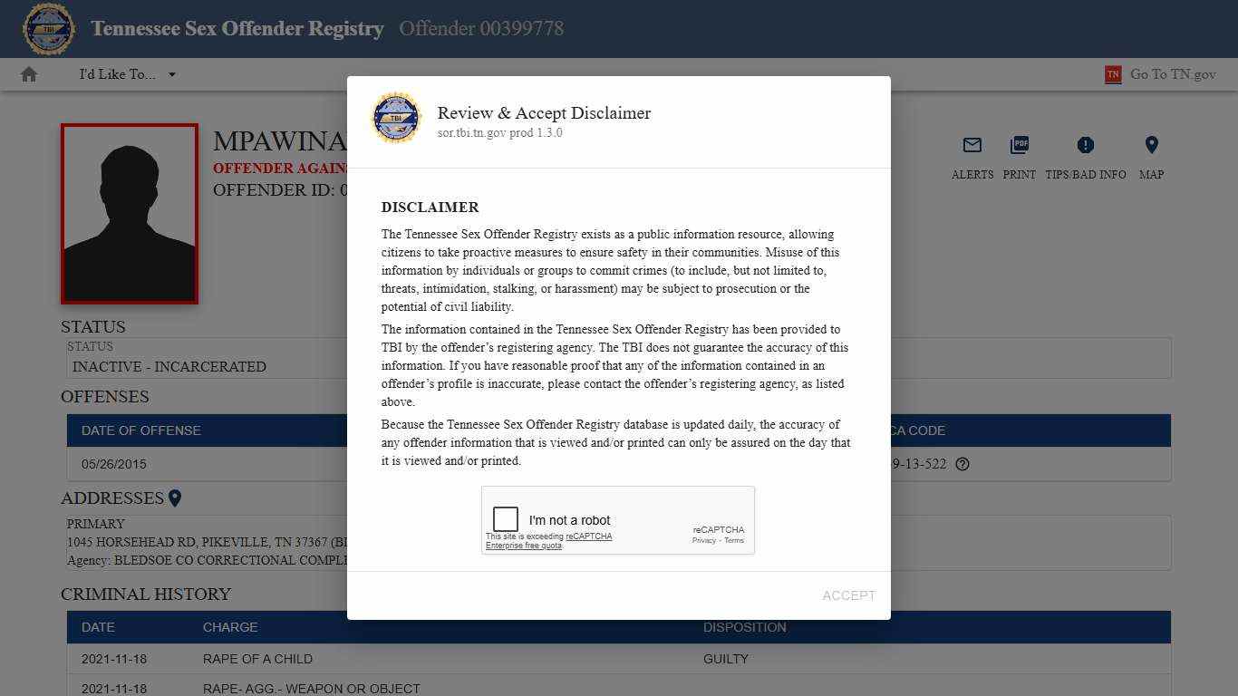 Sex Offender Registry